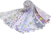 [STARTIST] 40x Jelly Roll Fabric Strips Patchwork Craft Assorted Patterns Quilting Sewing Crafting Fabric Strips Roll for Purse Making, Violet