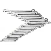 20pcs Metric Wrench Set with Spanner Open Ring End CRV Rolling Bag