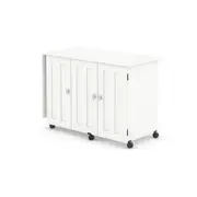 Sauder Sewing Table Craft Cart Foldable Storage White