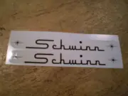 Large Schwinn Straight Script Bicycle Black Decal Fastback Breeze Twinn &
