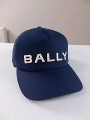 BALLY navy blue logo embroidered cotton baseball cap Size 58 / Medium authentic
