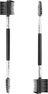 2pcs 3 Head Eyebrow Eyelash Shaper Eyelash Comb Double Head Brush Makeup Grooming Tool Cosmetic with 3 Different Spoolie Brushes for Separating Lashes, Eliminating Mascara Clumps, Grooming Brows