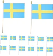 COHEALI 25pcs Mini Sweden Flag Toothpick Flags Safe for Boys and Girls Ideal for Decor Parades Parties