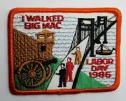 Labor Day 1986 I Walked BIG MAC Patch MACKINAC BRIDGE Michigan Tour