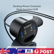 ORICO Desktop Grommet USB 3.0 HUB Type-A Type-C Audio Dongle Splitter Adapter