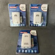 Lot x3 First Alert Water Alarm Battery Operated WA100 with 6ft Sensor Reach