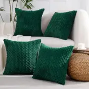 Christmas Couch Decorative Throw Pillow 18" x 18" (Pack of 4) Dark Green