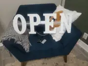 LED AMERICAN FLAG OPEN SIGN, 10 X 30