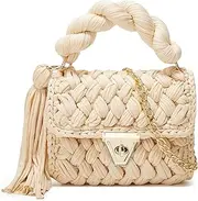 [Hzxsny] Tote Purse Crossbody Bags for Women Chunky Yarn Knit Shoulder Bag Crochet Handbags Handwoven Tote Bag Clutch Flap Evening Bag