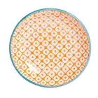 Hand Printed Sauce Dish Set Salad Serving Bowls 10cm Orange