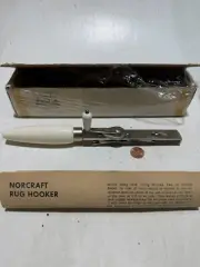 Vintage Automatic Rug Hooker Needle Made In Denmark W/ Box + Paper