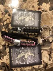 Duck Commander Braided Paracord Bracelet and/or Keychain W/Metal Duck Band NWT