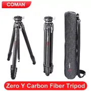 Coman Zero Y Carbon Fiber Travel Tripod with 1/4" Screw 360° Adjustable Ballhead