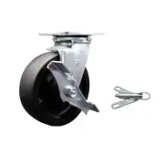 6 Inch SS Glass Filled Nylon Caster with Ball Bearing and Brake/Swivel Lock SCC