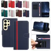 Leather Wallet Case For Samsung S24 S23 S22 S21 S20 Ultra S10 Magnet Flip Cover