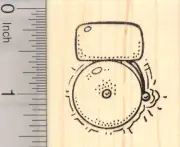 School Bell Rubber Stamp, Ringing Chimes E25321 WM