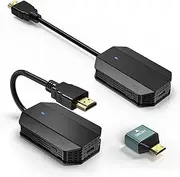 Wireless 1080P HDMI Transmitter and Receiver 4K Kit, Dual Mode, Portable 5G WiFi Display Extender Kit for Monitor, Projector, HDTV, Laptop, Phone