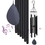 Hanway Large Size Wind Chimes with Deep Tone for Outside - 6 Durable Powder C...