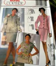 * LOVELY JACKET & SKIRT BURDA Sewing Pattern Sizes 8-10-12-14-16-18 UNCUT