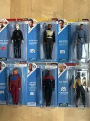 Mego Topps Star Trek Brand New Sealed Lot Queen Borg Quark Worf Sisko Spock Kor