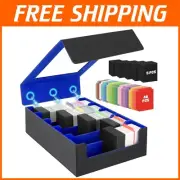 Versatile 3900+ Card Deck Storage Box with Dividers & Foam Supporters for Gamers