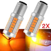 For MG MG3 P21/5W BAY15D 1157 Amber 3000K LED Stop Light 2X Bulbs (for: Renault)