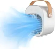 Air Portable Conditioner Fan Mini Cooler Rechargeable USB White Indoor & Outdoor