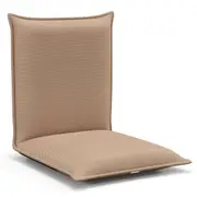 Giantex Folding Floor Chair Lazy Lounge Sofa w/6-Position Adjustable Backrest Chaise Recliner Bed Beige