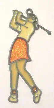 FEMALE GOLFER SUNCATCHERS (SPORTS GOLF SUNCATCHERS)