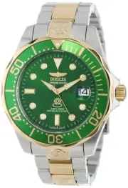 Invicta Men's 47mm GRAND DIVER Automatic GREEN DIAL Gold Two Tone SS 300m Watch