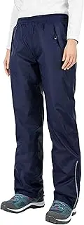 [33,000ft] Womens Waterproof Trousers Mesh Lined Windproof Rain Overtrousers Ladies Lightweight Rain Pants with Zip Pockets Outdoor Rainwear for Cycling Hiking Walking Fishing Golf