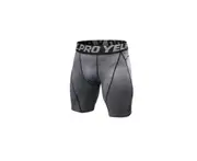 Men'S Compression Shorts Sport Active Base Layer Shorts - Grey