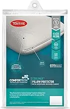 Tontine Comfortech Coolmax Pillow Protector, 1 Pack, Fits a Stardard Pillow, Moisture Wicking Cooling Fabric, Zip Closure, Machine Washable