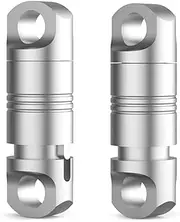 [Veulrn] 2PCS Titanium Alloy Rotating Ring Buckle Keychain Waist Belt Buckle Spring Lock Keyring Outdoor Tool