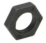 (50 Pack) 1" NPT Threaded Lock Nuts Black Malleable Iron Pipe 150 Fitting