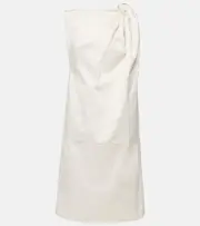 [Toteme] Toteme Draped cotton and linen minidress AU 6 neutrals