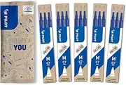 PILOT FriXion Refills 0.7-15 Pack - Colour Blue - FriXion Refills with Erasable Ink - Compatible with FriXion Ball & FriXion Clicker 0.7 - Medium Thickness - Gel Rollerball Refill