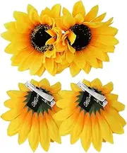Sunflower Hair Barrettes Hair Clips for Women Girls Daisy Alligator Hair Clips for Teen Girls Summer Beach Hair Pins 4pcs