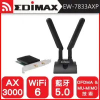 在飛比找momo購物網優惠-【EDIMAX 訊舟】AX3000 Wi-Fi 6 + 藍牙