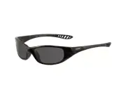 V40 Polycarbonate Standard Safety Glasses Black Lens - Black Frame - Wrap Around