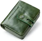 [ALDNHD] Women's Short Wallet Fashion Genuine Leather Multifunction Buckle Wallet Coin Purse,A