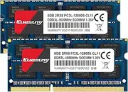 KUESUNY 16GB Kit (8GBX2) DDR3L-1600 Sodimm RAM, PC3L-12800/PC3L-12800s Memory 204 Pin 1.35V/1.5V CL11 Non-ECC Unbuffered 2RX8 Dual Rank for Laptop Notebook