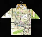 Origami Map Shirt Arizona, Phoenix, Tempe, Chandler, Sun Devil Stadium, ASU