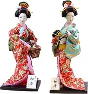 2pcs Japanese Kimono Doll Geisha Figure Ornaments Gift Art Craft Collection/Gift, Home Decorations Geisha Dolls in Beautiful Kimono,#39,12"/4055 (Color : #39, Size : 12")