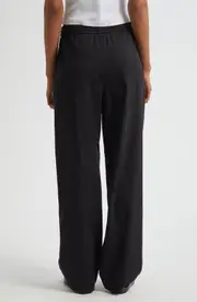 Theory Linen Blend Drawstring Pants in Black at Nordstrom, Size Small