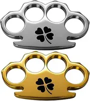Pack of 2 Decals CAR Sticker Irish Brass Knuckles Decal Vinyl CAR Sticker | Cars Trucks Notebook Computer Laptop | Gold | Metalic, Size 7'' x 4'' inches
