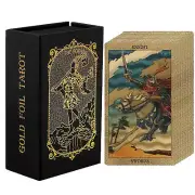 Waterproof Gold Foil Tarot Cards Magician Deck Board Game Prophecy Oracle Cards