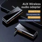 AUX Bluetooth 5.1 Audio Receiver Transmitter 3.5mm Stereo With Mic Support TF