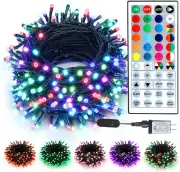 RGB Christmas Lights, 66FT 200 LED Color Changing String Lights, Rainbow Christm