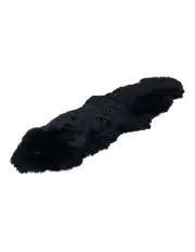 Naturally Sheepskins Long Wool Sheepskin Rug Double (Black)